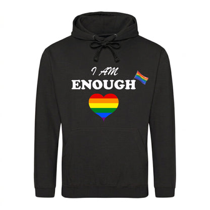 I Am Enough Waving Flag Heart Pride Month Unisex Hoodie
