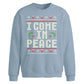 I Come In Peace Knit Print Christmas Oversized Sweatshirt