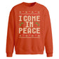I Come In Peace Knit Print Christmas Oversized Sweatshirt