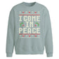 I Come In Peace Knit Print Christmas Oversized Sweatshirt