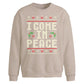 I Come In Peace Knit Print Christmas Oversized Sweatshirt