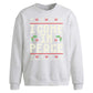I Come In Peace Knit Print Christmas Oversized Sweatshirt