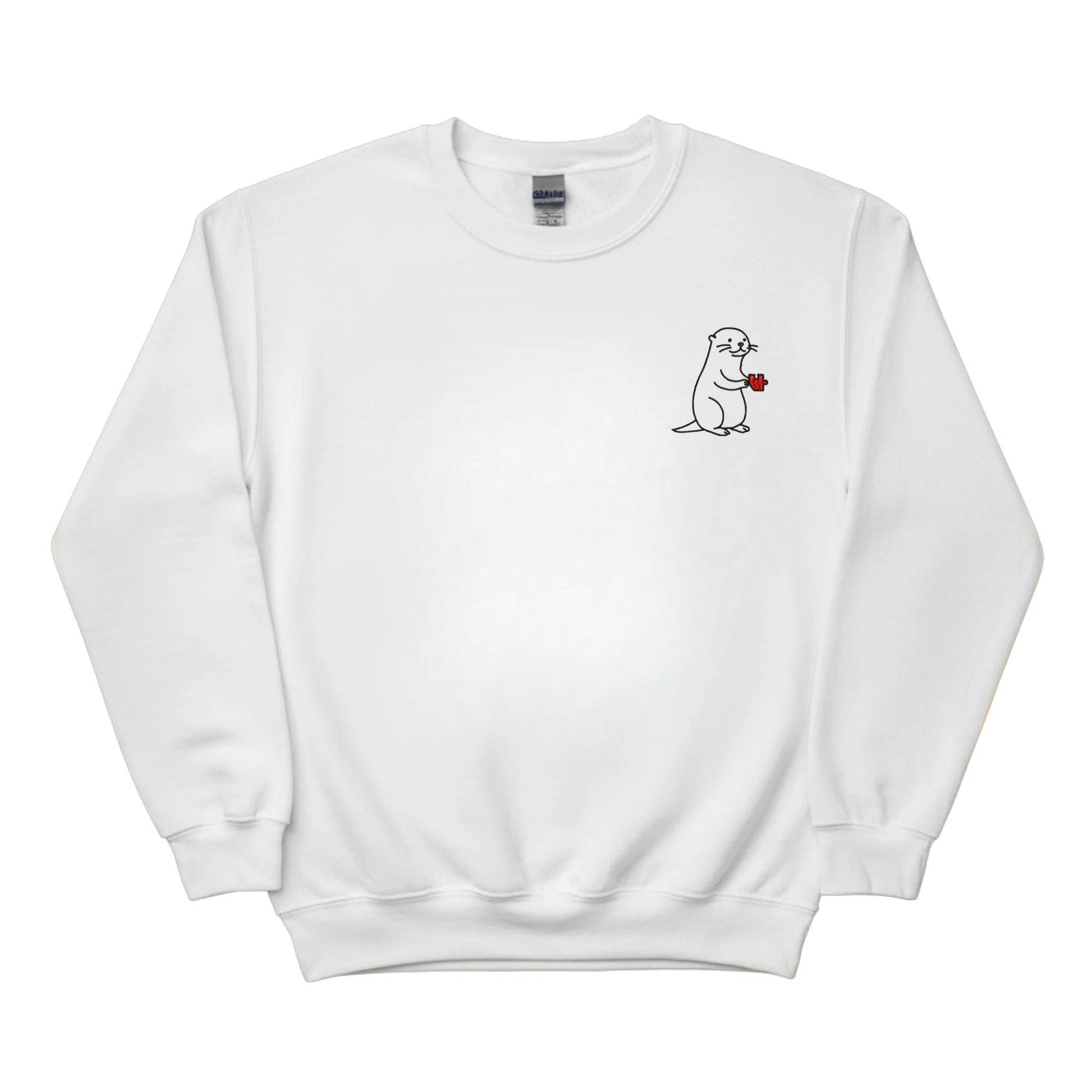 Two Halves, One Heart Sketch Embroidery SweatShirt - EWB104