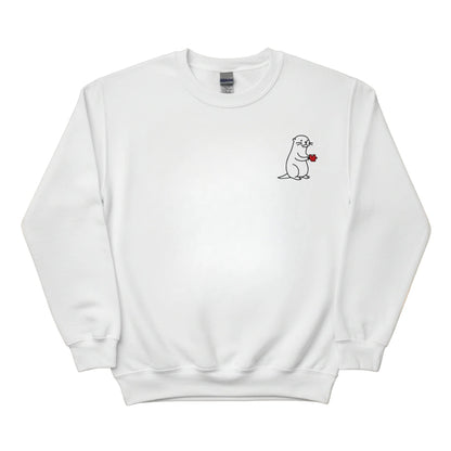 Two Halves, One Heart Sketch Embroidery SweatShirt - EWB104
