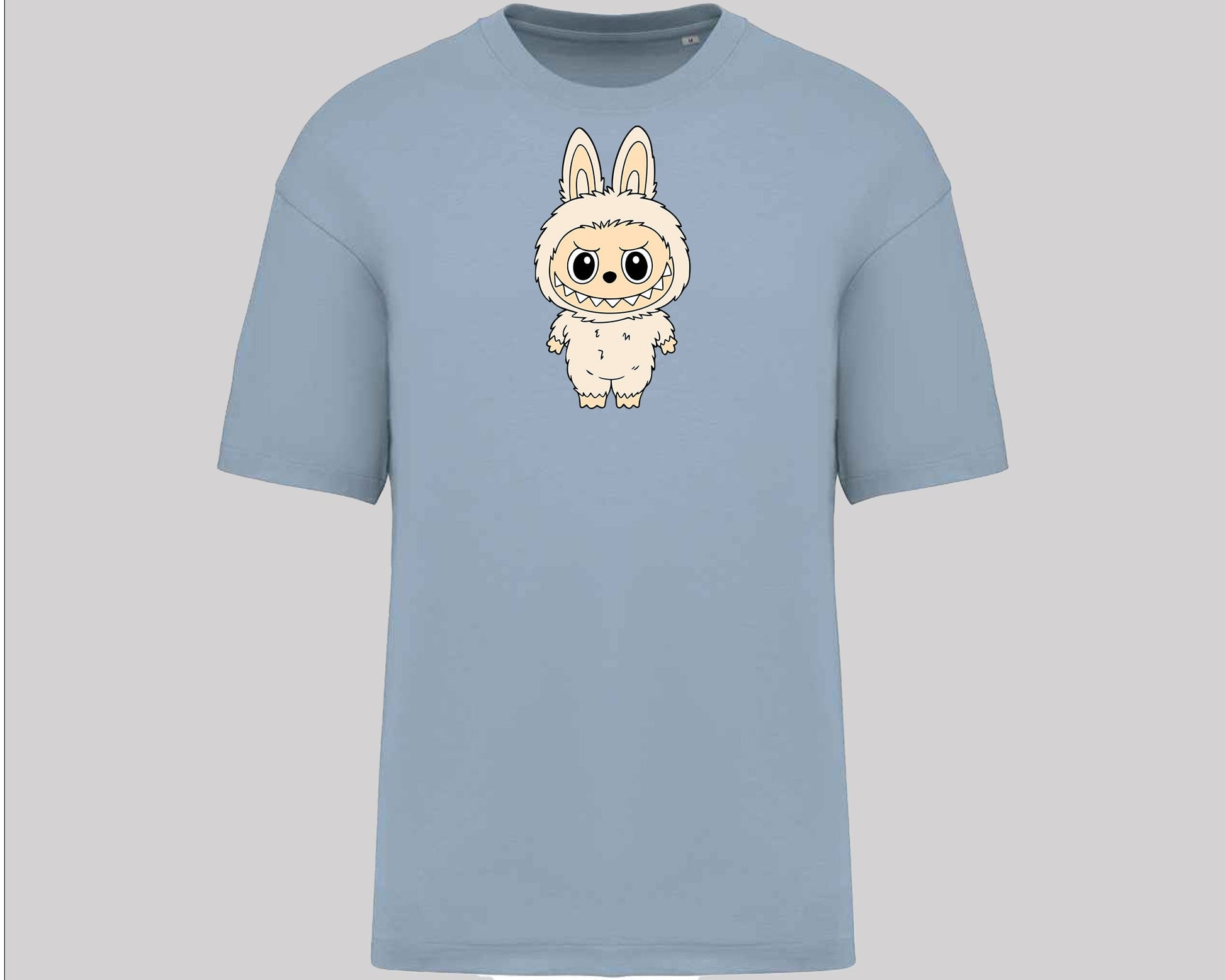 Labubu Oversized T-Shirt, Cute Streetwear Tee for Men & Women, 100% Organic Cotton Labubu Graphic Tee M8424