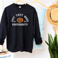 Halloween Embroidered Sweatshirt, Personalised Text/Date Crewneck University Fall Jumper, Vintage Halloween Theme Pumpkin Embroidery Costume