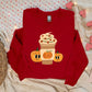 Halloween Sweatshirt, Pumpkin Spice Coffee Printed Sweater, Halloween Coffee Cup Autumn Fall Retro Crewneck Jumpers, Halloween Night Outfits