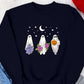 Floral Ghost Halloween Sweater, Vintage Floral Ghost Printed Sweatshirt, Halloween Family Jumper, Halloween Tops, Retro Halloween Party Gift