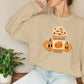 Halloween Sweatshirt, Pumpkin Spice Coffee Printed Sweater, Halloween Coffee Cup Autumn Fall Retro Crewneck Jumpers, Halloween Night Outfits
