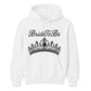Intricate Tiara Crown Pearl Art Graphic Bride Unisex Hoodie