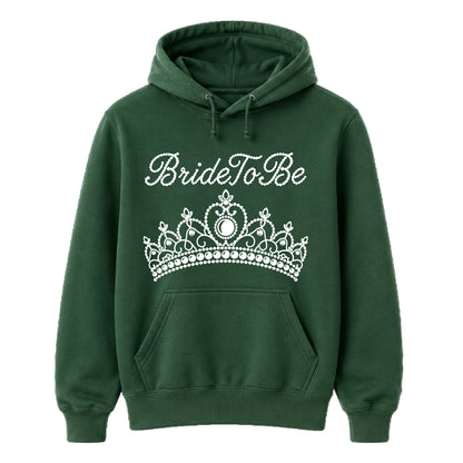 Intricate Tiara Crown Pearl Art Graphic Bride Unisex Hoodie