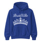Intricate Tiara Crown Pearl Art Graphic Bride Unisex Hoodie