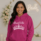 Intricate Tiara Crown Pearl Art Graphic Bride Unisex Hoodie