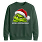 Introvert quote grumpy face Christmas Unisex Sweatshirt