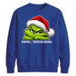 Introvert quote grumpy face Christmas Unisex Sweatshirt