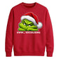 Introvert quote grumpy face Christmas Unisex Sweatshirt