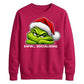 Introvert quote grumpy face Christmas Unisex Sweatshirt