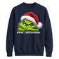 Introvert quote grumpy face Christmas Unisex Sweatshirt