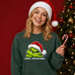 Introvert quote grumpy face Christmas Unisex Sweatshirt