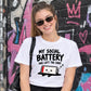 Introverted social battery dead Funny Memes Unisex T-Shirt