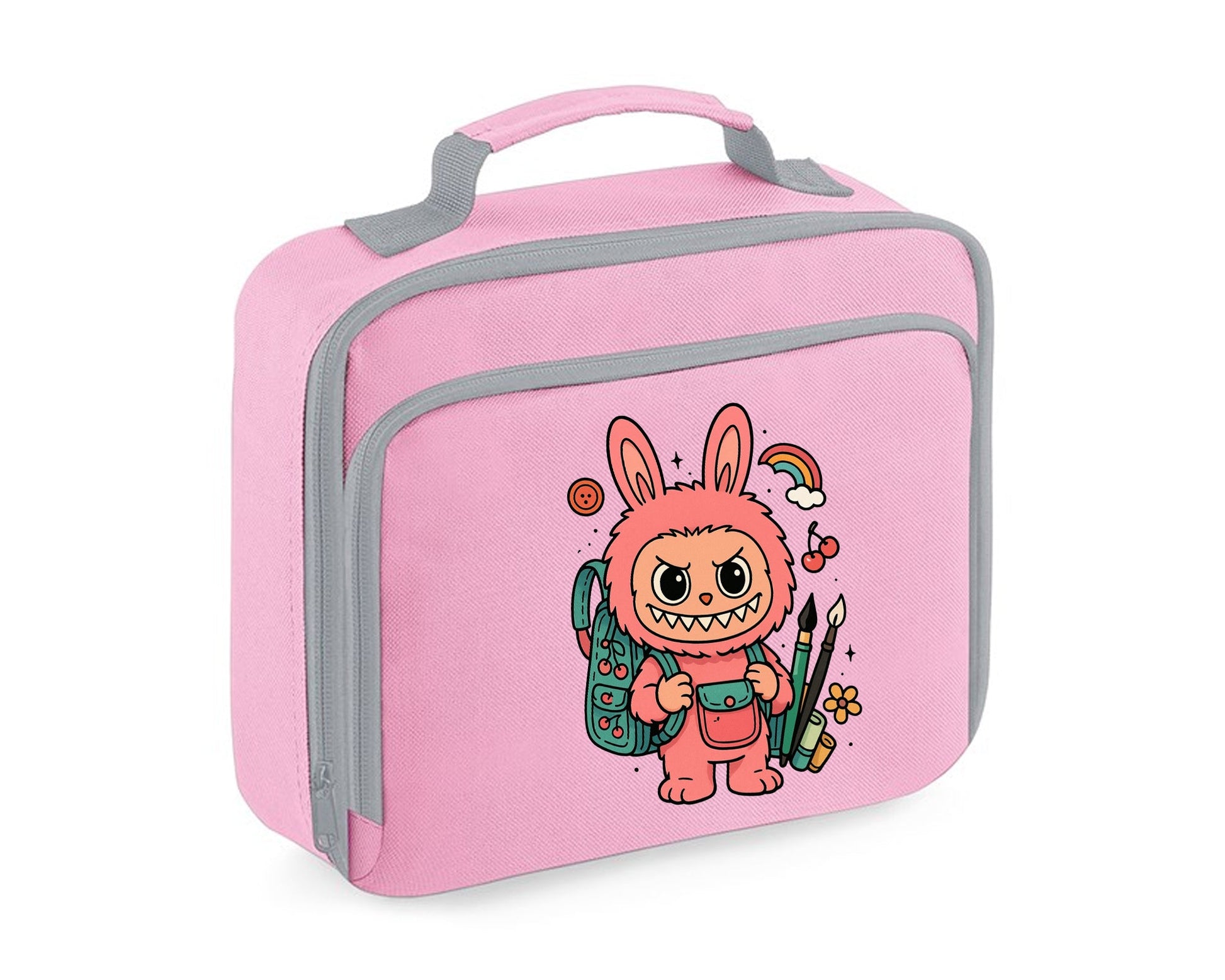 Back To School Kids Lunch Bag, Funny Adorable Labubu Design School Bag, Perfect For Insulated Lunch Bag M8481