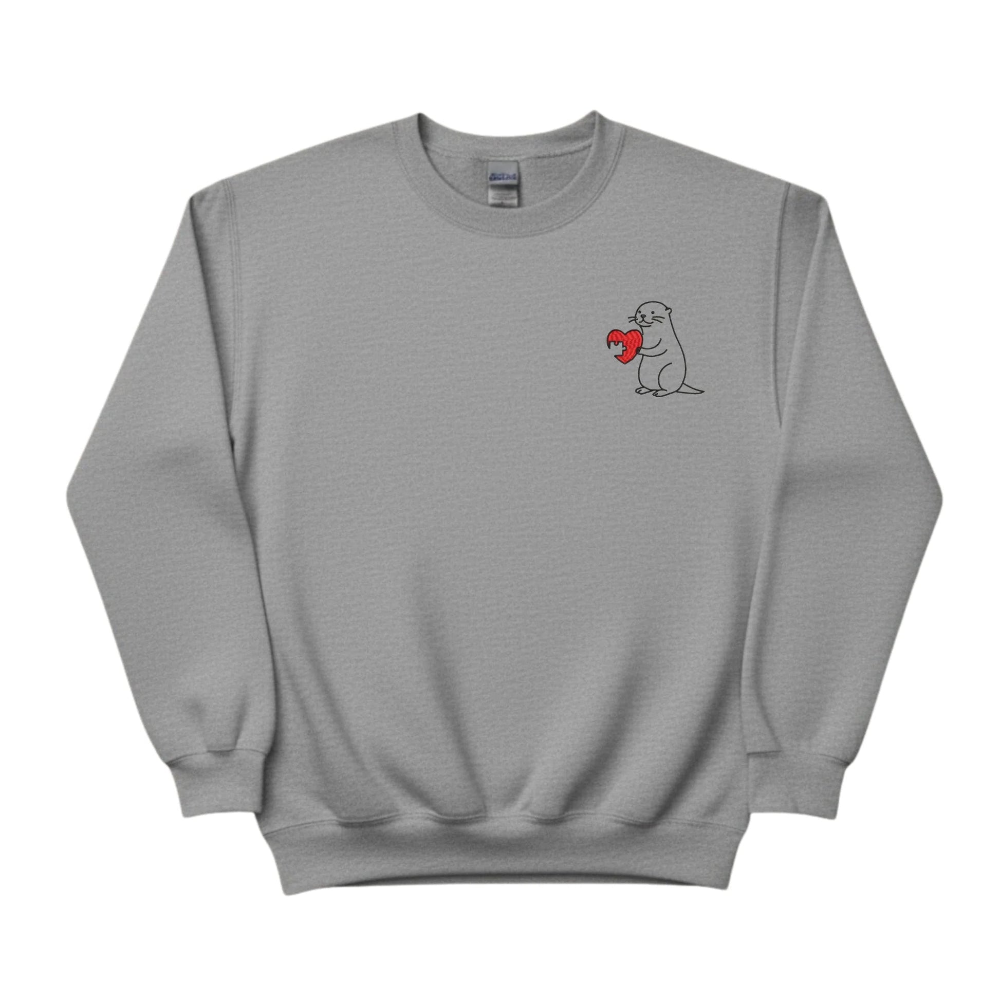 Two Halves, One Heart Sketch Embroidery SweatShirt - EWB104
