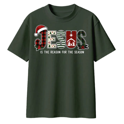 Jesus Is The Reason For Season Christmas Oversized T-Shirt