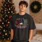 Joy To The World Nativity Art Christmas Oversized T-Shirt