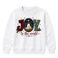 Joy To The World Nativity Graphic Christmas Kids Sweatshirt