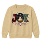 Joy To The World Nativity Graphic Christmas Kids Sweatshirt
