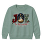 Joy To The World Nativity Graphic Christmas Kids Sweatshirt
