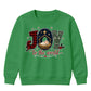 Joy To The World Nativity Graphic Christmas Kids Sweatshirt