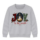 Joy To The World Nativity Graphic Christmas Kids Sweatshirt