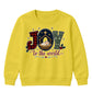 Joy To The World Nativity Graphic Christmas Kids Sweatshirt