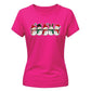 Joyful smiling snowmen line Christmas Ladies T-Shirt