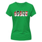 Joyful smiling snowmen line Christmas Ladies T-Shirt