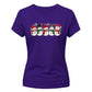 Joyful smiling snowmen line Christmas Ladies T-Shirt