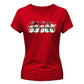 Joyful smiling snowmen line Christmas Ladies T-Shirt