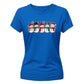 Joyful smiling snowmen line Christmas Ladies T-Shirt