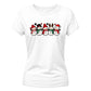 Joyful smiling snowmen line Christmas Ladies T-Shirt