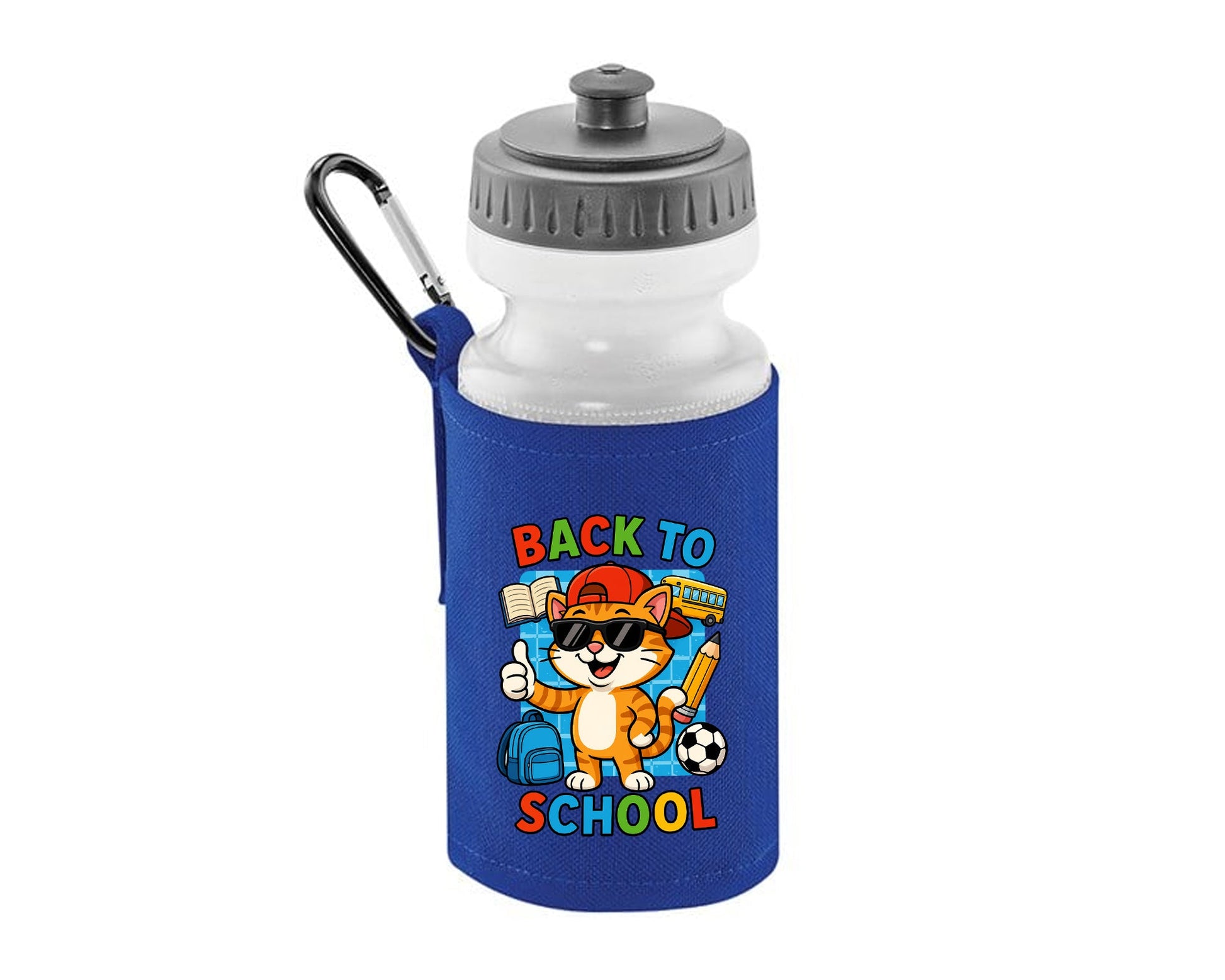 Back To School Water Bottle, Cute Cat Design For Girls & Kids, BPA-Free, Reusable & Leakproof, Perfect For Cat Lovers Water Bottle M8485