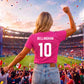 Jude Bellingham 10 Football Star Portrait Ladies T-Shirt