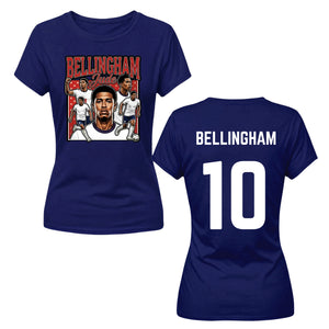 Jude Bellingham 10 Football Star Portrait Ladies T-Shirt