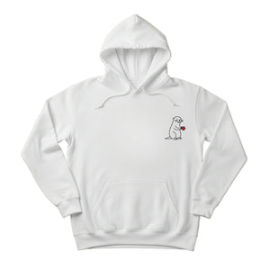 Two Halves, One Heart Sketch Embroidery Hoodie - EWB104