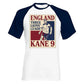Kane 9 England Three Lions Leader Football Baseball T-Shirt