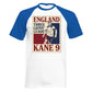 Kane 9 England Three Lions Leader Football Baseball T-Shirt