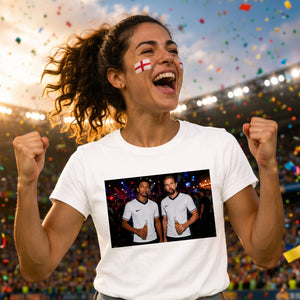 Kane And Bellingham Celebration Ladies T-Shirt England Football Shirt Top World Cup T-Shirts 2026 UK Supporter Merchandise