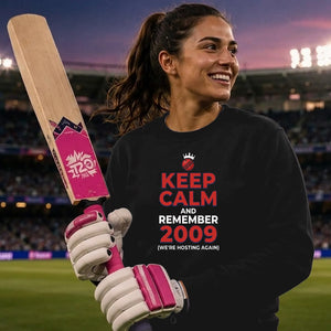 Keep Calm 2009 T20 Women Cricket Sweatshirt - ICC T20 World Cup