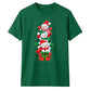 Delightful stacked snowmen graphic Christmas Unisex T-Shirt