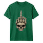 Edgy skeleton hand middle finger Halloween Unisex t-shirt
